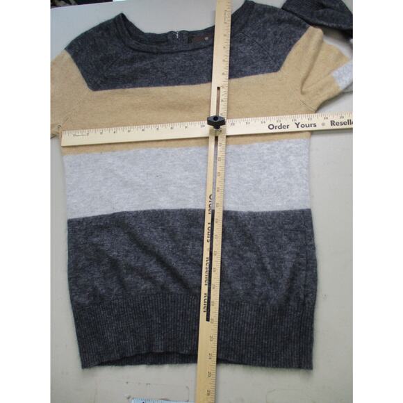 Fenn Wright Manson Sweater Women Medium Angora Blend Stripe Color Block Neutral - Picture 6 of 10